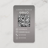 Carte De Visite QR Code Custom Social Media Mécanicien Outils (Dos)