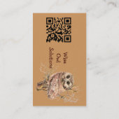 Carte De Visite QR Code Custom Wise Owl Solutions Business Card (Dos)