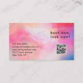 Carte de visite QR Code d'artiste en maquillage mo (Dos)