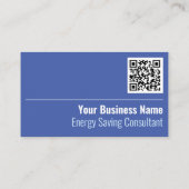 Carte de visite QR Code de Conseiller en Économies (Dos)