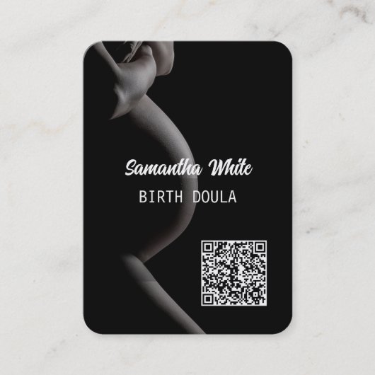 Carte de visite QR Code de Doula (Devant)