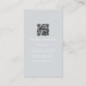 Carte de visite QR Code de la blogueuse patronne (Dos)