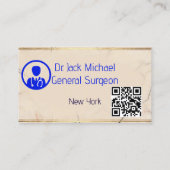 Carte de visite QR Code de médecin de luxe (Dos)
