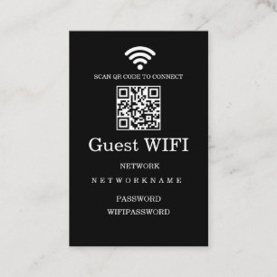 Carte de visite Qr Code de réseau Wifi Morden