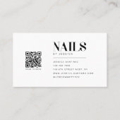 Carte de visite QR Code de réservation de salon de (Dos)