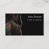 Carte de visite QR code de salon d'artiste de tato (Devant)