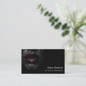 Carte de visite QR code de salon d'artiste de tato (Debout devant)