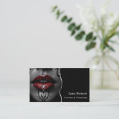 Carte de visite QR code de salon de tatouage (Debout devant)