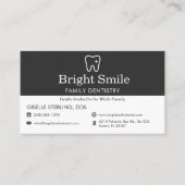 Carte De Visite QR Code Dentist Dental Dentistry (Devant)