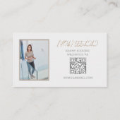 Carte De Visite QR Code Design d'intérieur moderne Floral Nature P (Dos)