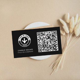 Carte de visite QR Code | Design Moderne Noir