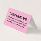 Carte de visite QR Code éditable Logo Moderne Rose (Dos)