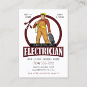 Carte De Visite QR Code Electricien Cool d'éclairage Rustique mode (Devant)