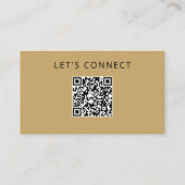 Carte De Visite QR Code Élégant Moderne Professionnel Monogramme (Dos)