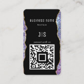 Carte De Visite QR Code Elegant Monogramme Connectez-vous avec nou (Devant)