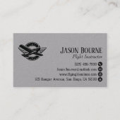 Carte De Visite QR Code Employé Professionnel Pilote Avion  (Devant)