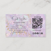 Carte de visite QR Code en Opale | Marque Moderne (Dos)
