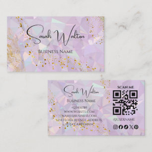 Carte de visite QR Code en Opale Marque Moderne