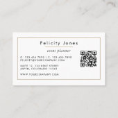 Carte de visite QR Code en pierre d'agate Galaxy (Dos)