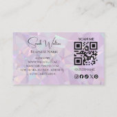 Carte de visite QR Code en pierre d'opale | Hologr (Dos)