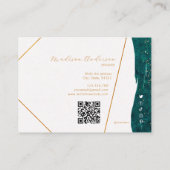 Carte de visite QR Code Entreprise Chic Sarcelle P (Dos)