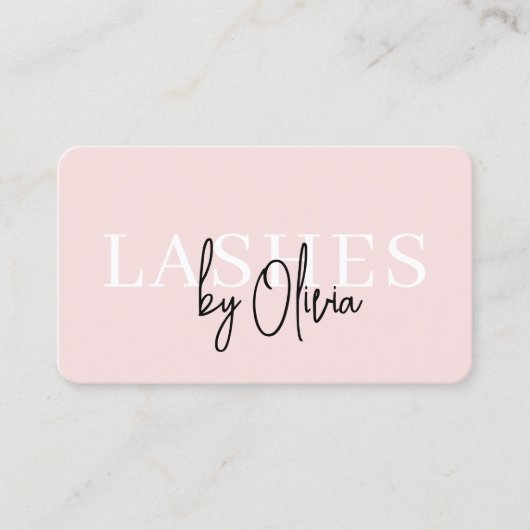 Carte De Visite QR Code Eye Lashes Technicien Typographie moderne (Devant)