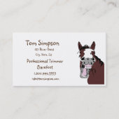 Carte De Visite QR Code Farrier Trimmer Happy Horse Business Card (Devant)