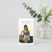 Carte de visite QR Code Femme d'Affaires Glam Chic (Debout devant)