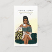 Carte de visite QR Code Femme d'Affaires Glam Chic (Devant)
