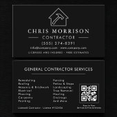 Carte De Visite QR Code General Construction Contractor