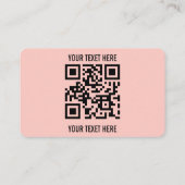 Carte de visite QR Code Géométrique Pastel Moderne (Dos)