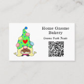 Carte De Visite QR Code Gnome Maison Boulangerie Blanc (Devant)