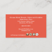 Carte De Visite QR Code Gnome Ville natale Boulangerie Orange (Dos)