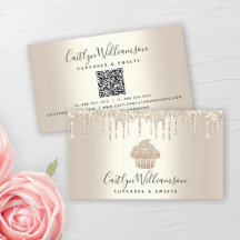 QR Code Gold Cupcake Boulangerie de pâtisserie Par