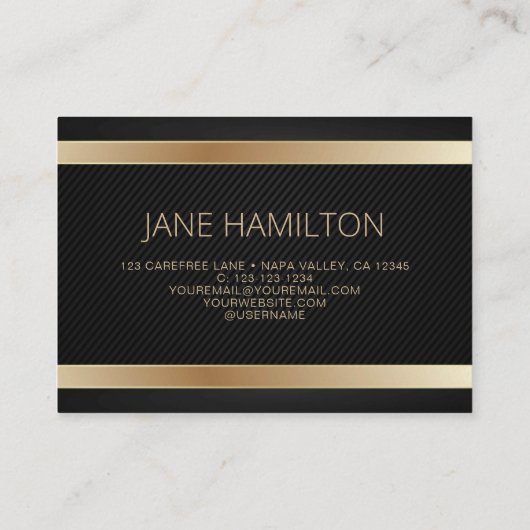 Carte De Visite QR Code Gold Modern Consultant (Dos)