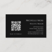 Carte De Visite QR code Guérisseur holistique Yin Yang Wellness Si (Dos)