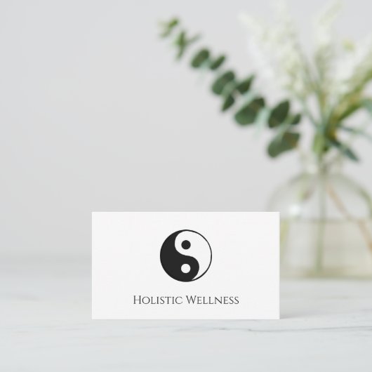 Carte De Visite QR code Holistic Healer Wellness Yin Yang (Debout devant)