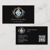 Carte De Visite QR Code Holographique Cupcake Bakou Chef Cake (Devant / Derrière)