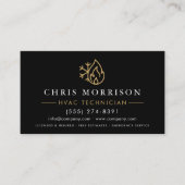 Carte De Visite QR Code HVAC Technician Heating and Air (Devant)