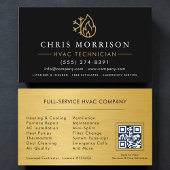 Carte De Visite QR Code HVAC Technician Heating and Air