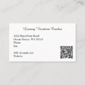 Carte De Visite QR Code Immobilier Monogramme Orange Sunset (Dos)