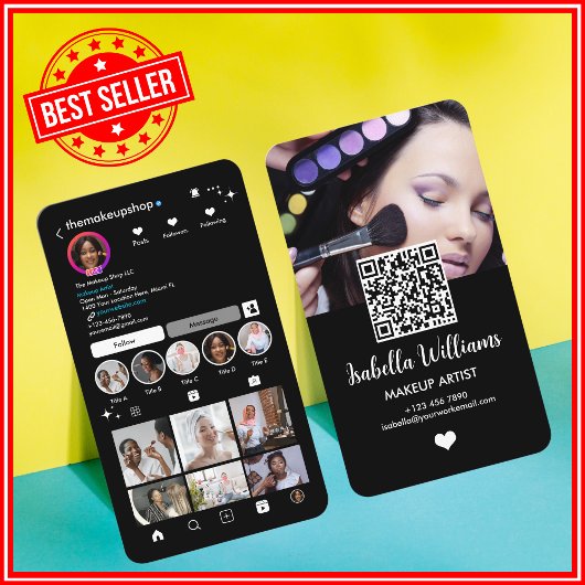 Carte de visite QR Code Instagram