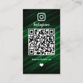 Carte de visite QR Code Instagram Alvéoles Vertes  (Dos)
