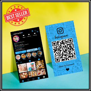 Carte de visite QR Code Instagram Boulangerie Chef