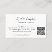 Carte De Visite QR Code Jeweler Floral (Dos)