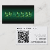 Carte De Visite QR CODE : lecture numérique (Devant / Derrière)