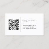 Carte De Visite QR Code Light Blue Modern Professional (Dos)