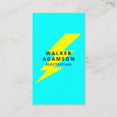 Carte De Visite (QR Code & Lightning) Service d'électricien modern (Devant)