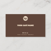 Carte de visite QR Code Logo Café Brun (Dos)