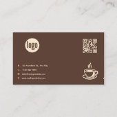 Carte de visite QR Code Logo Café Brun (Devant)